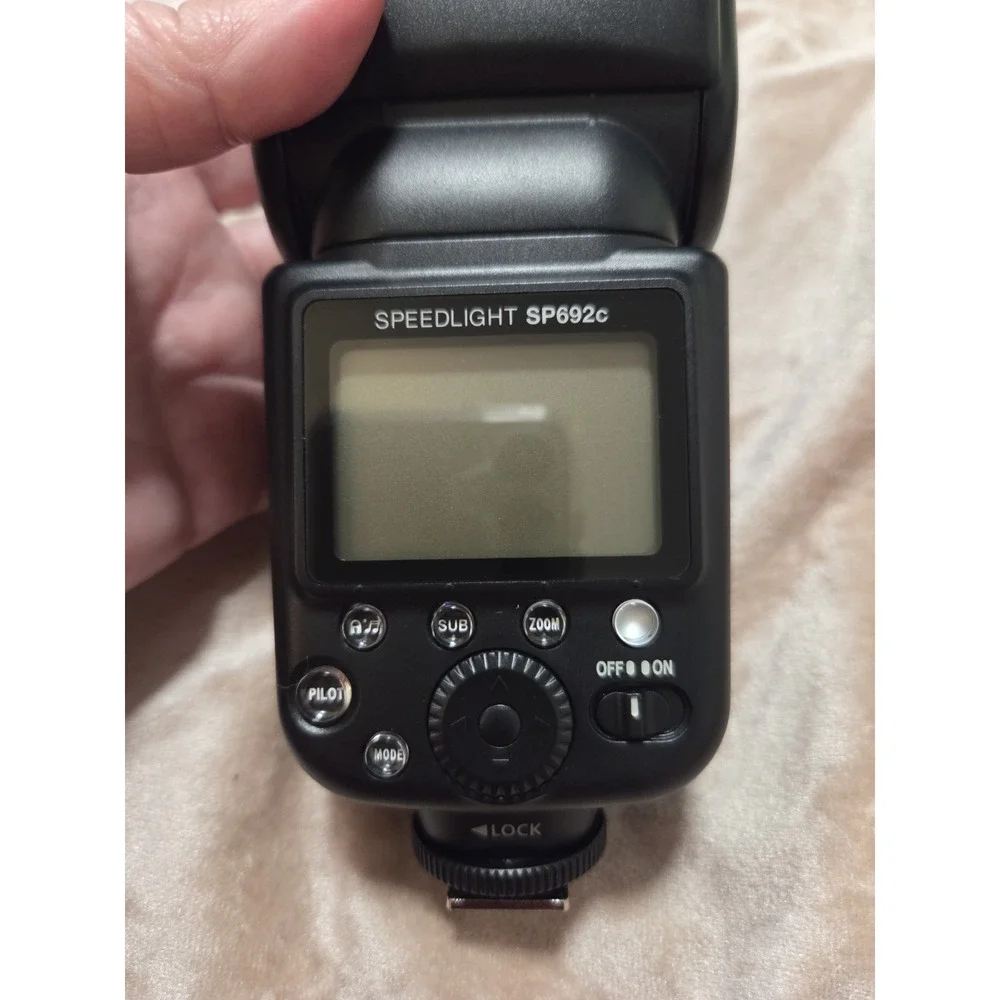 Genesis SP692C Wireless TTL Flash for Canon w/ Carry Bag & Mini Stand Great Cond